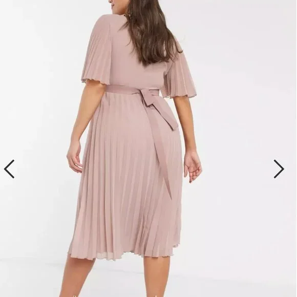 ASOS Curve Mauve Midi Dress - Picture 4 of 6